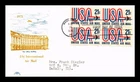DR JIM STAMPS US COVER AIR MAIL 21C FDC SCOTT C81 BLOCK OF 4 COLONIAL CACHET