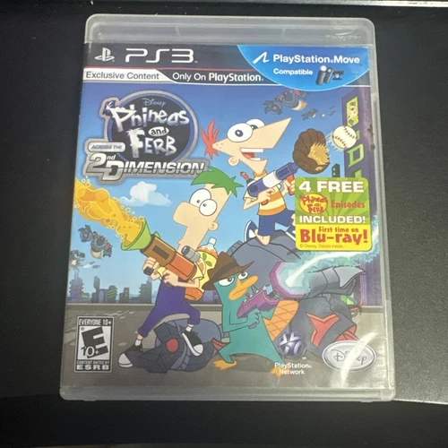 Phineas and Ferb: Across the 2nd Dimension (Sony PlayStation 3, 2011) Tested Cib