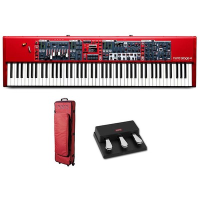 Nord Stage 4 88Key Keyboard With Nord Soft Case and Triple Pedal