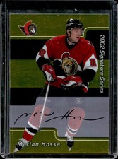2002-03 In The Game Signature Series Marian Hossa Auto Buybacks 2001-02 Gold 020