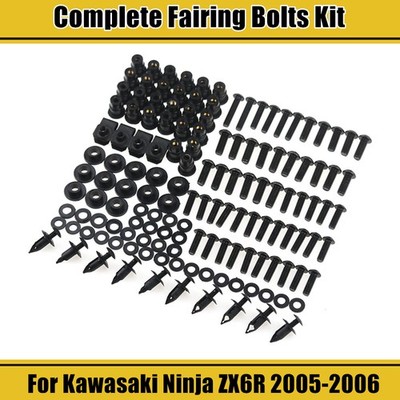 US Ship Complete Fairing Bolt Kit Body Screws For Kawasaki Ninja 2005-2006 ZX6R 