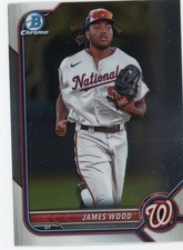 2022 Bowman Chrome Draft Prospect Rookie James Wood #171 Nationals