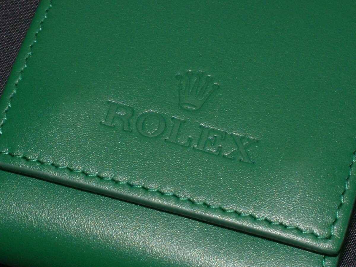 Cassa per orologio ROLEX VINTAGE ORIGINALE cassa da viaggio in pelle verde... foto 5