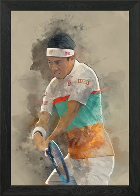 Kei Nishikori Framed Wall Art Poster Canvas Print Picture