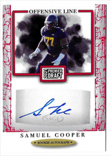 2021 SAGE Premier Draft Autograph Red #A187 Samuel Cooper Rookie Signature Card