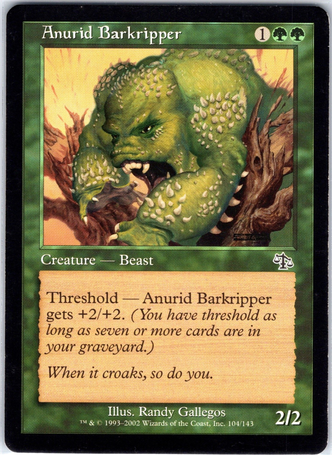 Anurid Barkripper 104 C Judgment Magic the Gathering MTG LP
