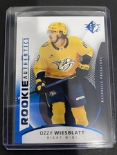 Upper Deck 2025-26 SP Rookie Authentics Blue Ozzy Wiesblatt #123 Predators