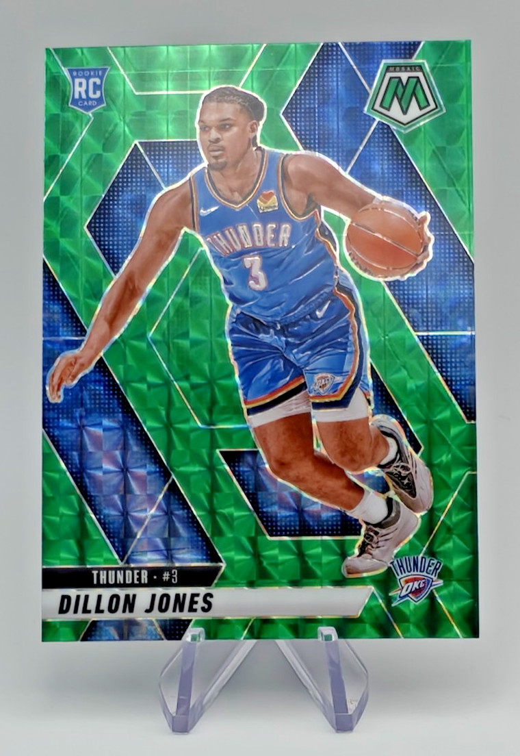 2024-25 Panini Mosaic - Dillon Jones #224 Green Mosaic (RC) Thunder