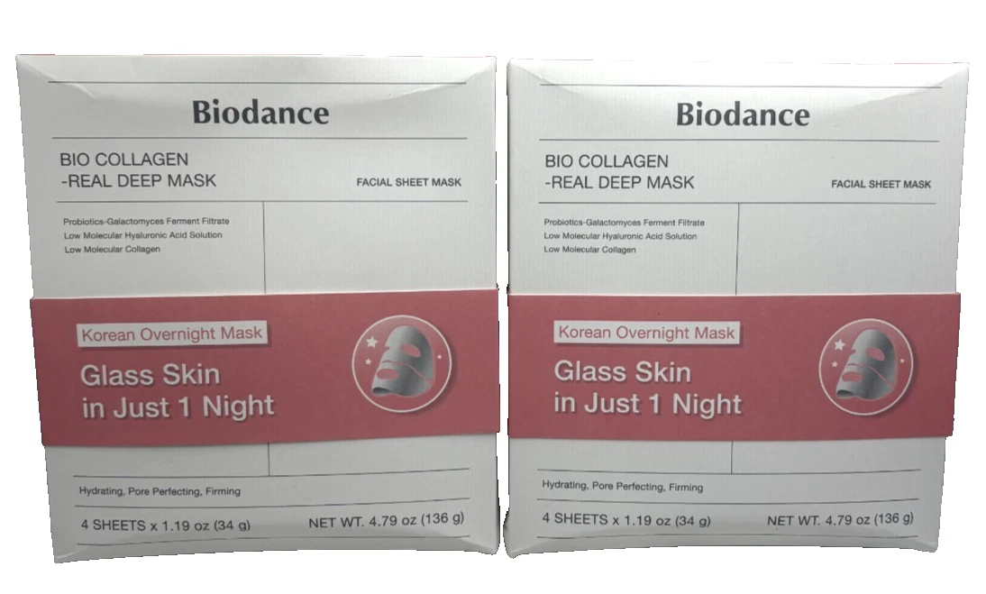 2X BIODANCE Bio-Collagen Real Deep Mask - 8 MASKS Total - Exp 05
