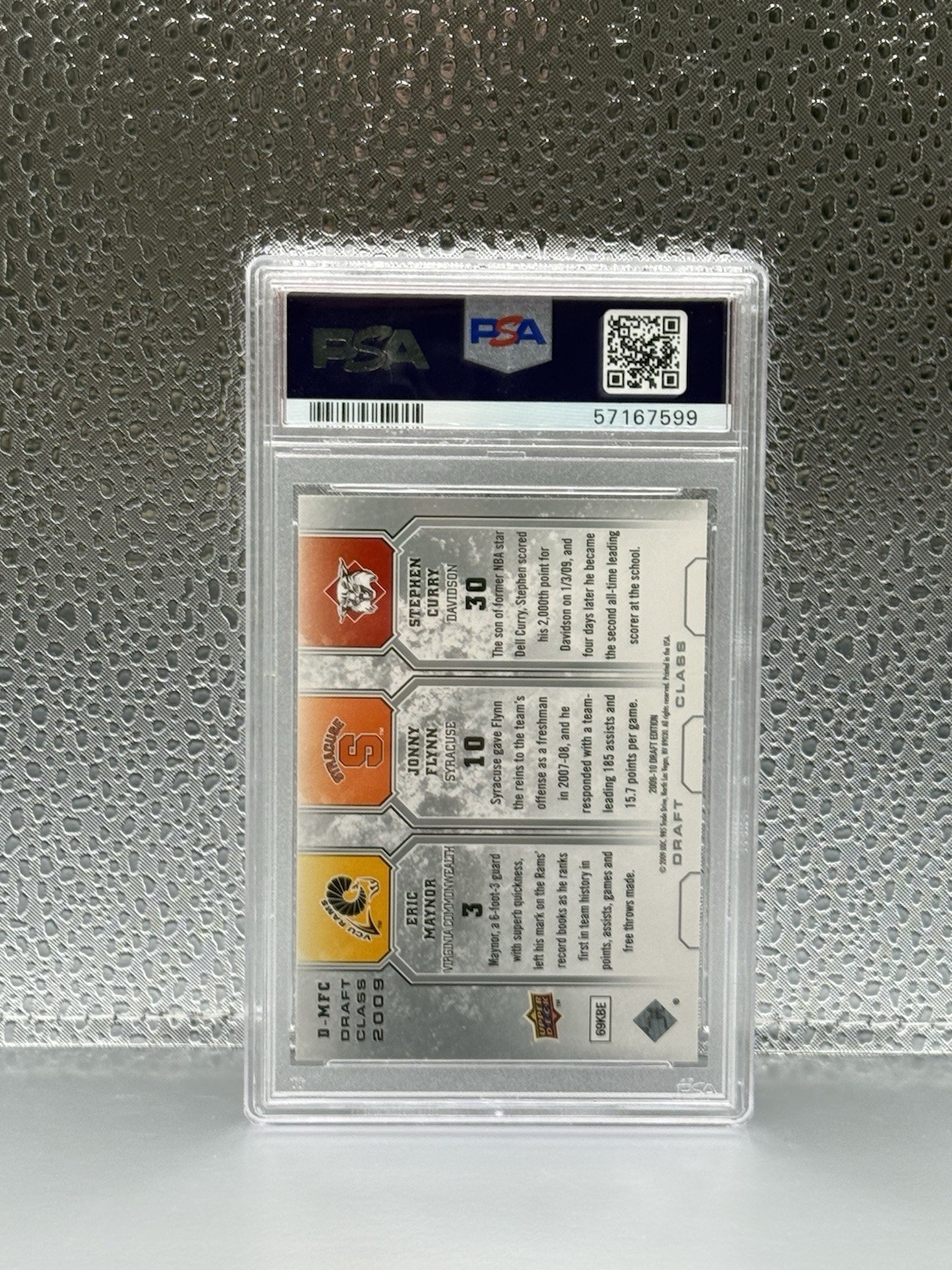 Upper Deck 2009-10 Draft Edition Draft Class Curry Flynn Maynor #D-MFC PSA 10 view 2
