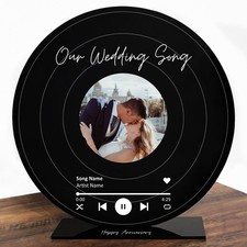 Personalised Wedding Anniversary Gifts For Her Him Photo Frame Our Wedding Song 