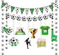 Fussball Deko Party Girlande Set, Fussball Deko Geburtstag Kinder, Football Girl