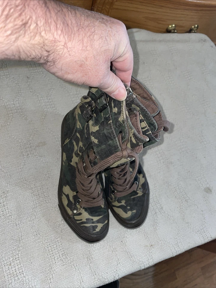 Botines camuflados de lona Ash Peace para mujer talla 36 EE. UU. 5 M verdes para salir de fiesta Foto 4 de 4