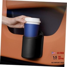 Leather Car Cup Holder, Hanging Back Seat Bottle Holder Black