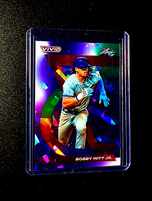 Bobby Witt Jr. 1/1 Crystal Refractor 2024 Leaf Vivid Baseball 1 of 1 Rare SP #1