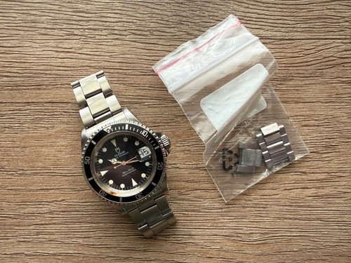 Tudor Submariner 79090 Black Dial 1992 Automatic 40mm Steel Rolex Case Tritium