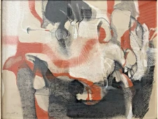 🔥 Fine Vintage 1968 Mid Century Lyrical Abstract Modern Art Painting, Jim CORTE