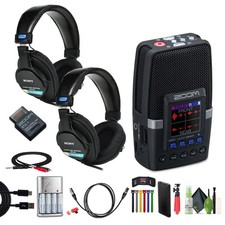 Zoom H2essential Multi-Mic Handy Recorder Bundle2x MDR-7506 Stereo Headphones