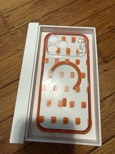 Transparent Orange Clear Patterned Plastic Hard Back Case for Cell Phone