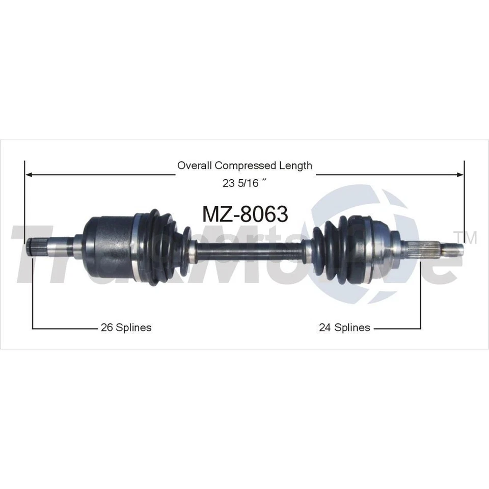 2 ejes delanteros TrakMotive CV eje articulado para Mercury Capri 1994 1993 1992 1991_AR Foto 3 de 3
