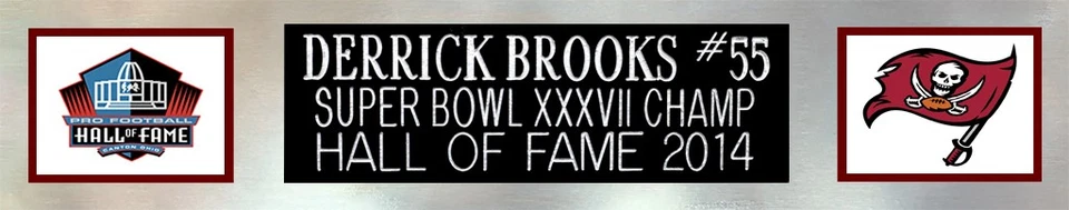 Derrick Brooks Autographed & Framed Red Tampa Bay Jersey Beckett Certified - Image 4 of 4