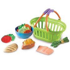 14 Piece Multi Color Pretend Play Food Set for Kids Soft Realistic Toy Meals