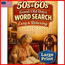 Good Old Days Large Print Word Search for Adults & Seniors: 100 Puzzles 50s