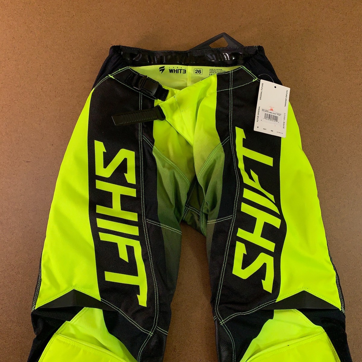 Shift White Label Youth Size 26 Flo Yellow Black Motocross Pants