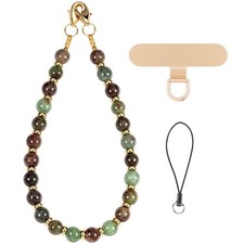 Stone Beaded Phone Charm Wrist Strap with Tether Tab,Camera Lanyard