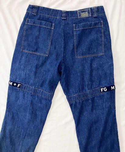 Vtg Marithe Francois Girbaud Baggy Jeans 38x33 Denim Cargo Navy Shuttle Tape Y2K - Picture 6 of 8