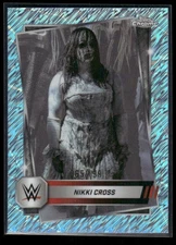2025 Topps Chrome WWE Nikki Cross #75 Aqua Shimmer Refractor /199