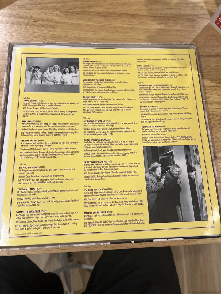 The Three Stooges Comedy Classics 3 X LaserDisc Box Set Collection W/ Poster LD - Image 3 of 4