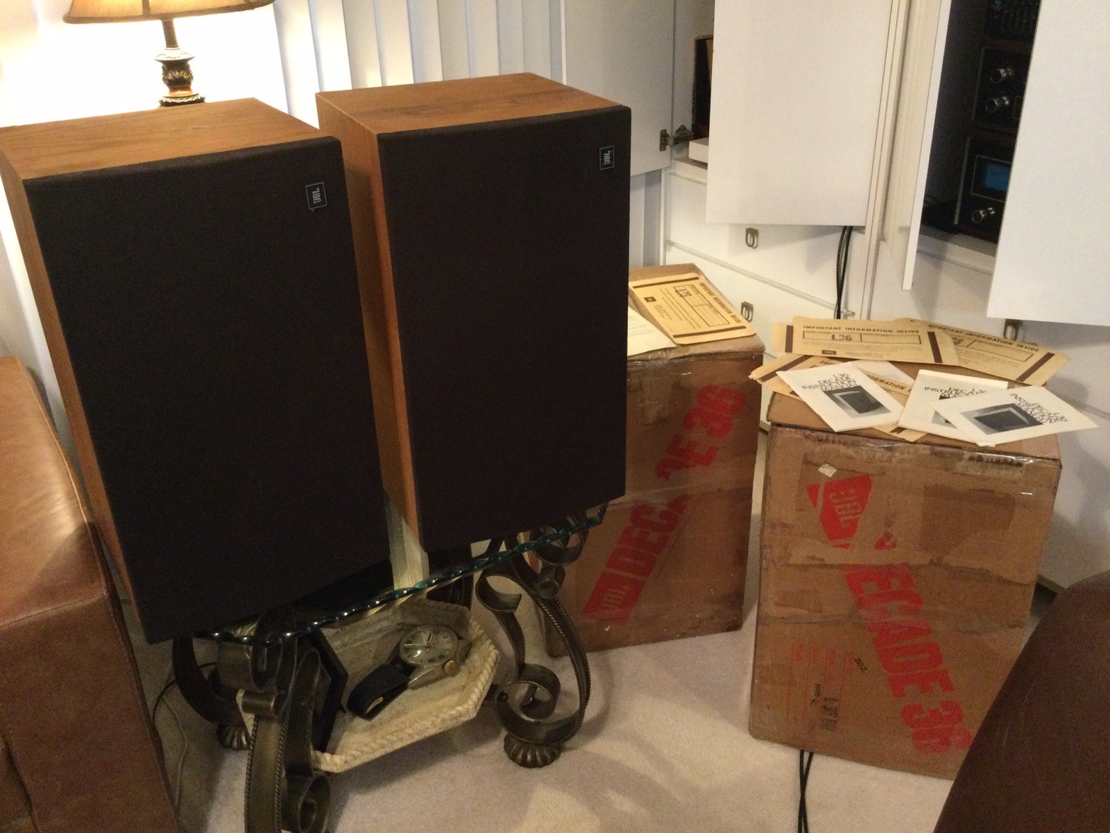 JBL L-36 Decade Speakers, Just About Mint, Original Boxes And Paperwork