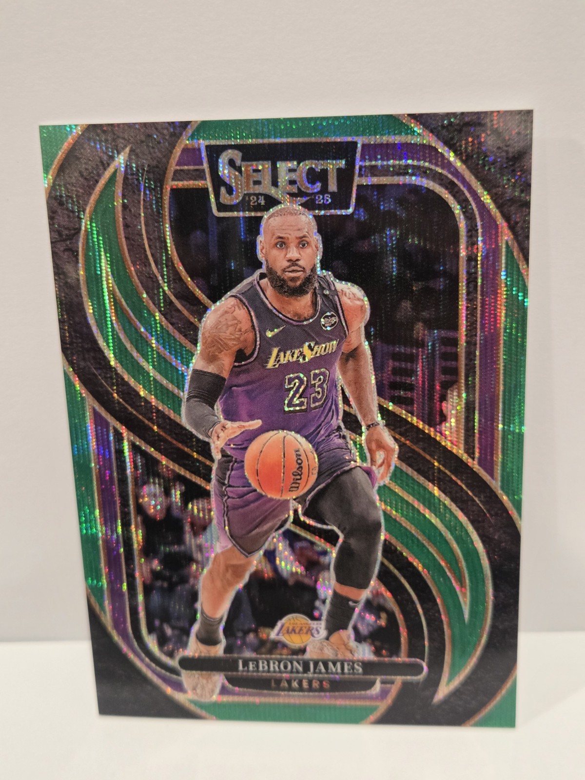 2024 2025 Select LeBron James Green Wave Prizm 30/50 #111