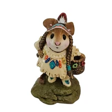 Wee Forest Folk M-107b Running Doe & Little Dear - Pink (RETIRED)