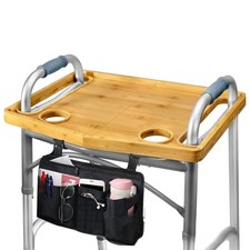 Walker Tray for Folding Walker19 15in, Mobility Table Tray with Cup Holder  ...