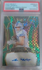 2023 Sam Laporta 1/5 Select Rookie Signatures Green Prizm  PSA Mint 9