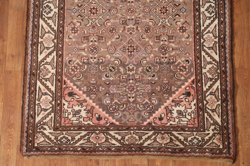 Geometrisch Braun Wolle Läufer Teppich 4x10 Handgeknüpft Vintage Traditionell Nomadenteppich - Bild 6 von 21