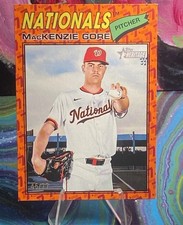 2026 Topps Heritage #294 MacKenzie Gore Orange Color Of The Year /77 Nats