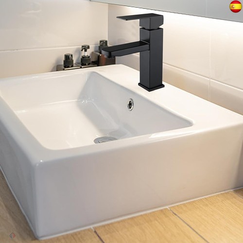 Minnhua Grifo de Baño 180mm Negro Grifo Baño Mate Acero Inoxidable Monomando A - Imagen 7 de 7