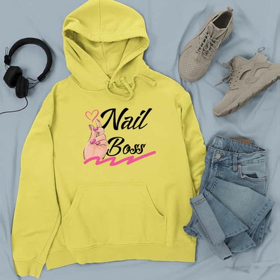 Nail Boss Hoodie Salon Professionals Cosmetologist Beauty Artist Manicurist