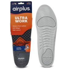 Airplus Ultra Work Memory Plus Shoe Insoles for 1 Count Pack of 1 , Black