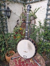 Sch&ouml;nes Vintage Clifford Essex 'The Clipper' Banjo. Original Koffer. 1900-1919