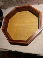 sailors valentine box walnut, inlay, 12 inches