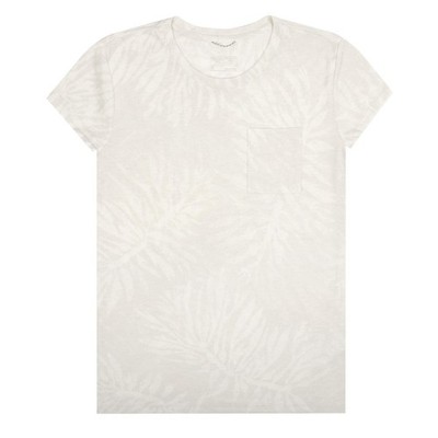Patagonia Womens Mainstay Tee Kelp and Sand Big Dyno White