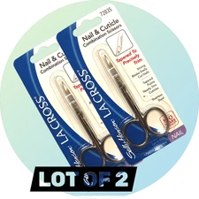 SALLY HANSEN LA CROSS Nail & Cuticle Scissors 72835 - LOT OF 2