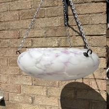 Vintage Art Deco Hanging Glass Plafonnier Fly Catcher Ceiling Light Shade 14”