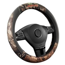Mossy Oak Full Camo Steering Wheel Cover - Made From Premium Leather Gray Mossy Oak Full Camo Steering Wheel Cover - Made From Premium Leather Gray