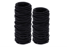 150 Pieces Black Hair Ties for Thick Curly Hair Bulk Hair Bands Ponytail Holders