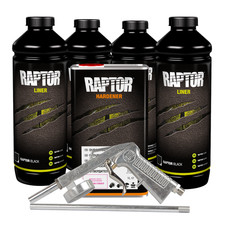 U-pol 820v Voc Raptor Black Truck Bed Liner Kit W Free Spray Gun 4 Liter U-pol 820v Voc Raptor Black Truck Bed Liner Kit W Free Spray Gun 4 Liter